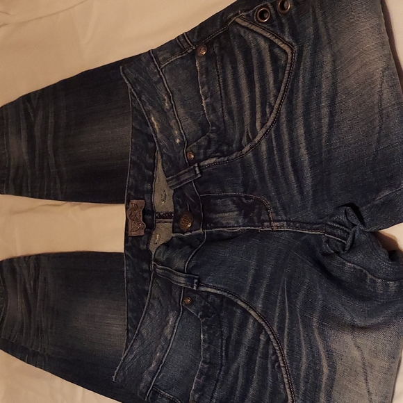 REROCK EXPRESS  SKINNY  JEANS   DARK BLUE DENIM  SZ.4 - Picture 3 of 8